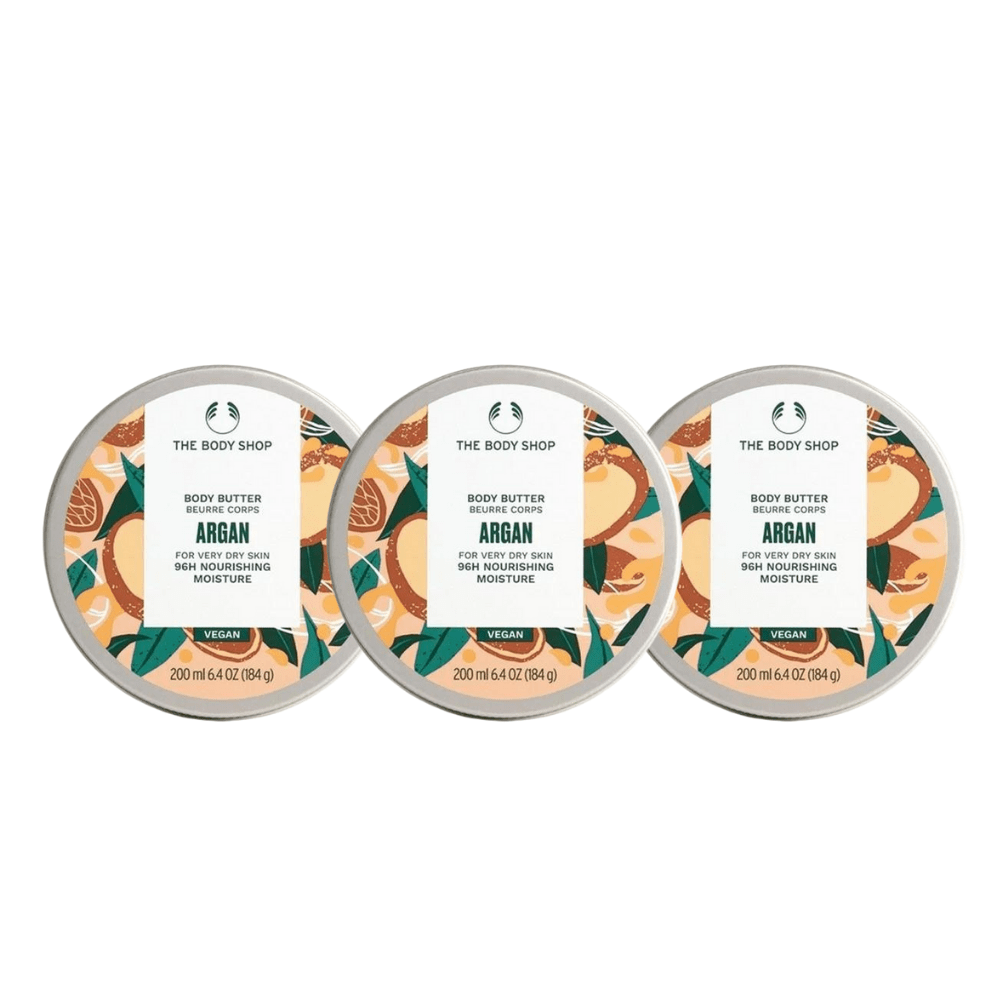 The Body Shop Wild Argan Oil Body Butter 200ml 3 Pack 757279514706