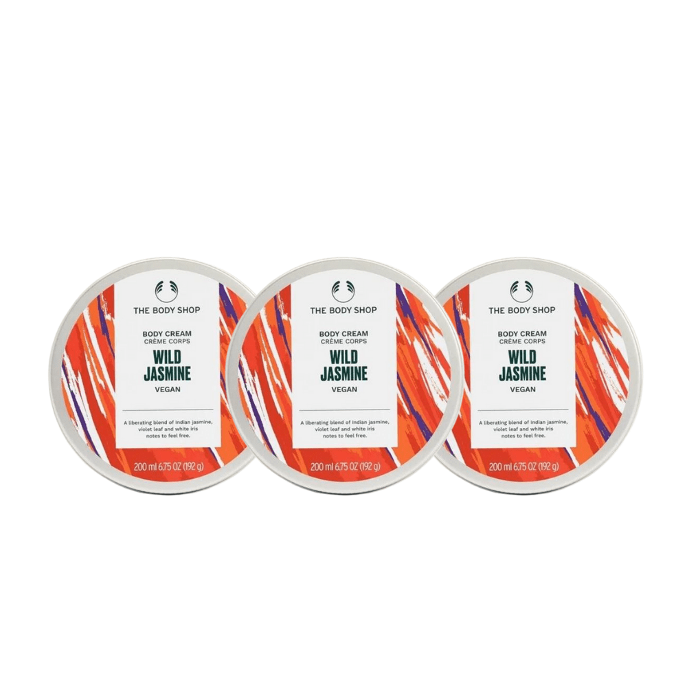 The Body Shop Wild Jasmine Body Cream 200ml 3 Pack 757279514720