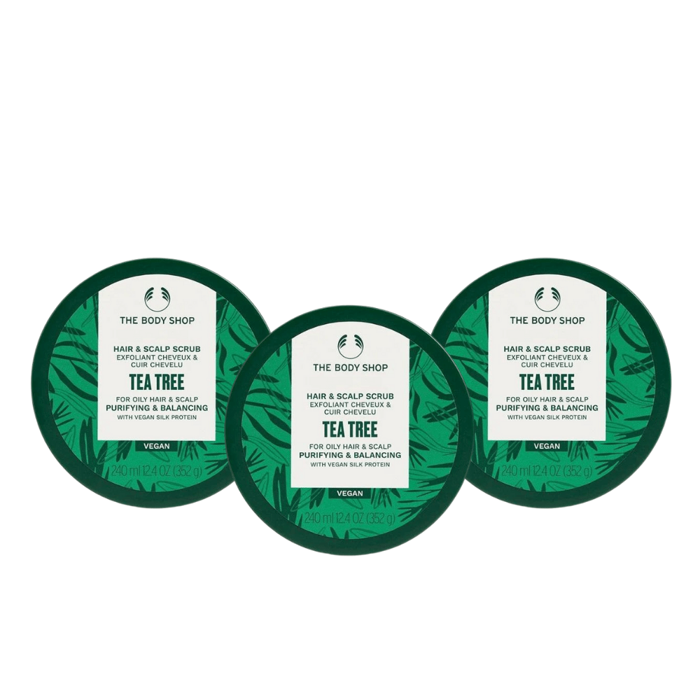 The Body Shop Tea Tree Purifying, Balancing Hair and Scalp Peeling 240ml 3 Pack 757279514591