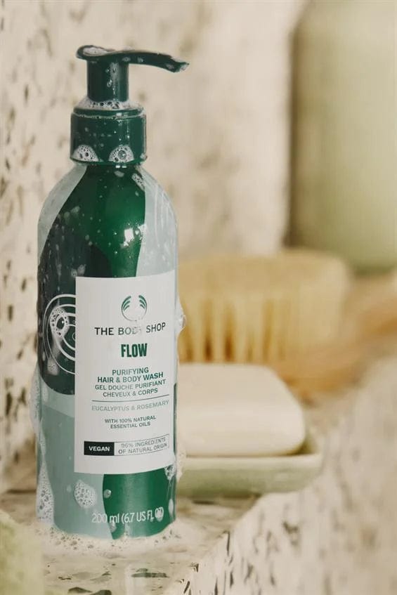 The Body Shop Flow Purifying Hair and Body Shampoo 200ml 5028197177430