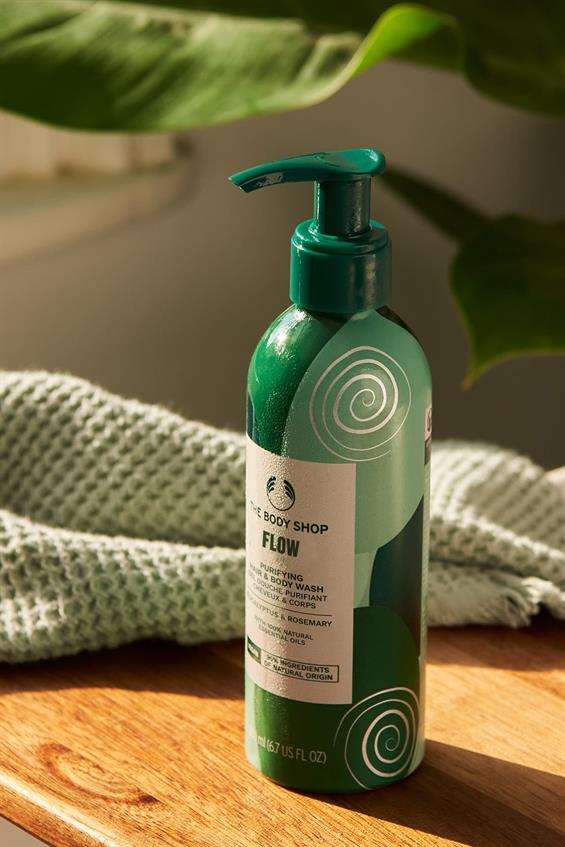 The Body Shop Flow Purifying Hair and Body Shampoo 200ml 5028197177430