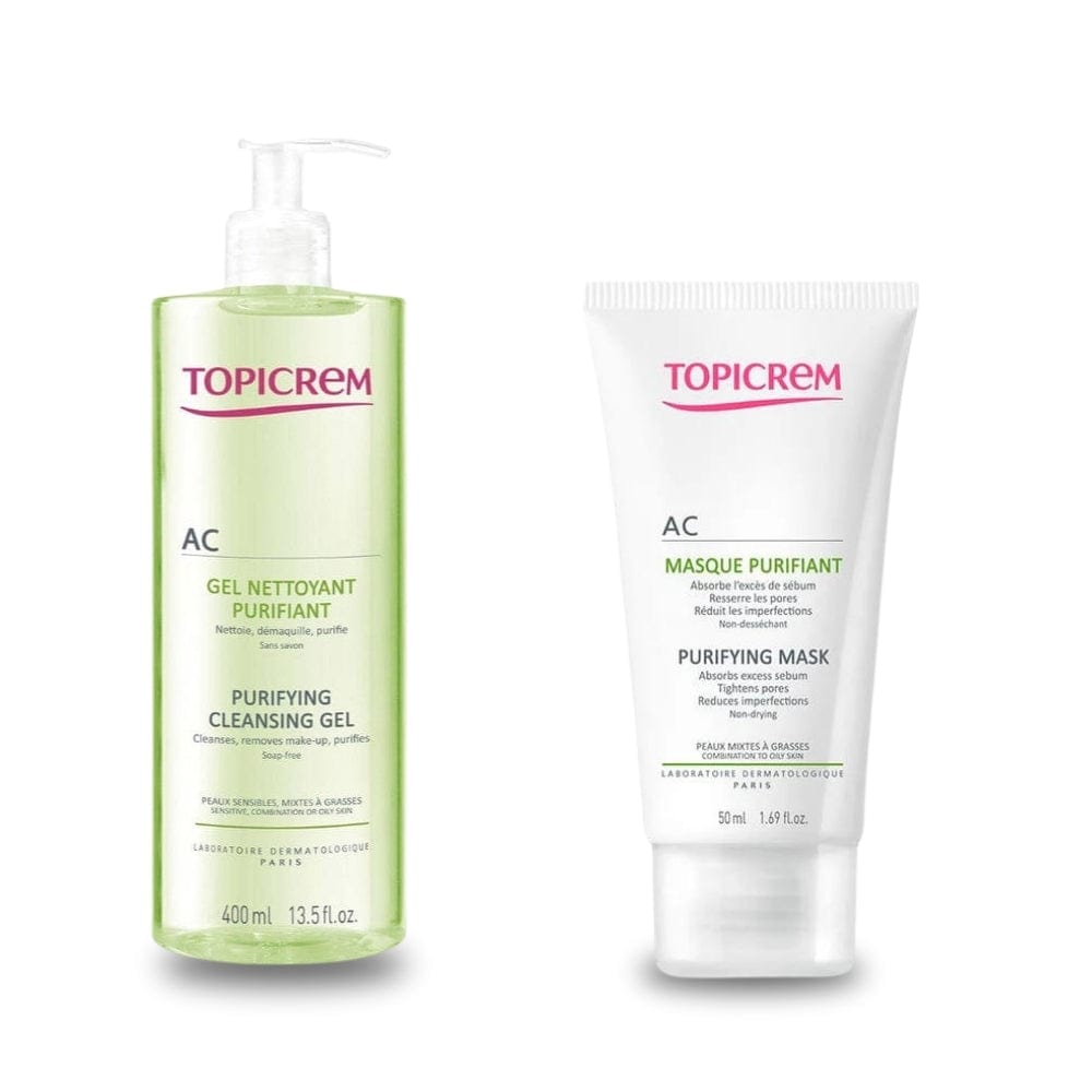 Topicrem AC Purifying Cleansing Gel 400 ml & AC Purifying Mask 50 ml 715936237207