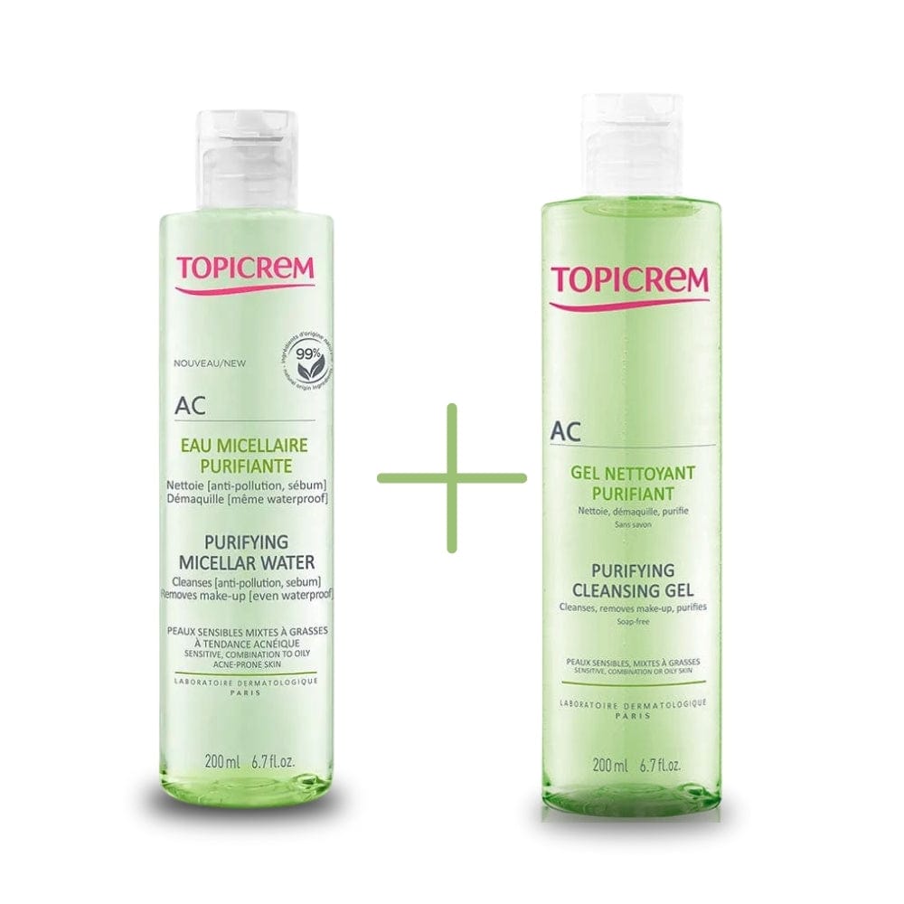 Topicrem AC Purifying Micellar Water 200 ml & AC Cleansing Gel 200 ml 715936237191