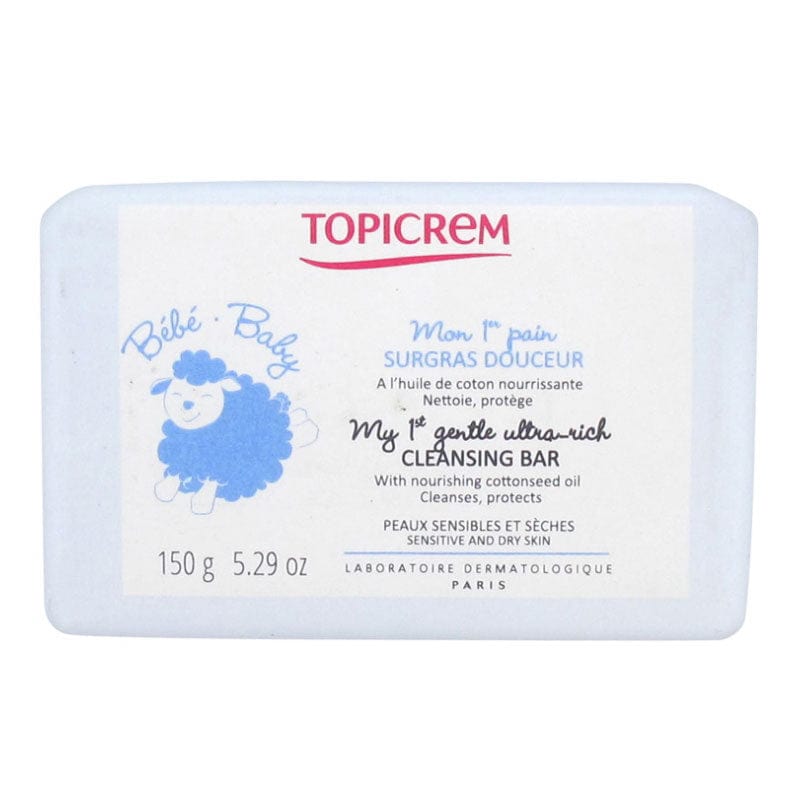 Topicrem Gentle Ultra Rich Cleansing Bar with Cotton Seed Oil Extract 150 gr 3700281704105