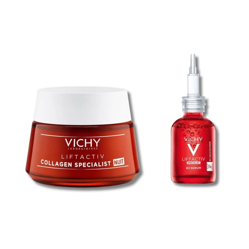 Vichy Liftactiv Collagen Specialist Anti-Aging Night Care Cream 1.7 oz Skin Care & Specialist B3 Dark Spots &Wrinkles Serum 30 ml 715936237139