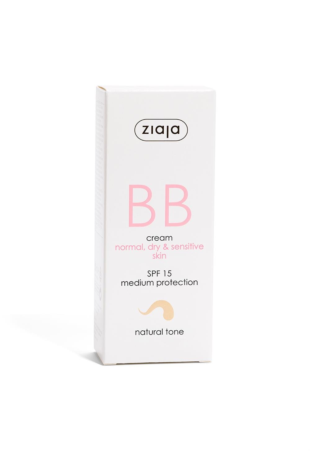 Ziaja BB Cream Natural Tone SPF15 for Normal, Dry and Sensitive Skin 50ml - Chivela