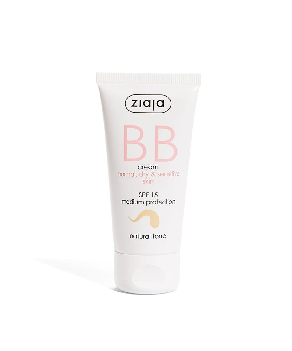 Ziaja BB Cream Natural Tone SPF15 for Normal, Dry and Sensitive Skin 50ml - Chivela