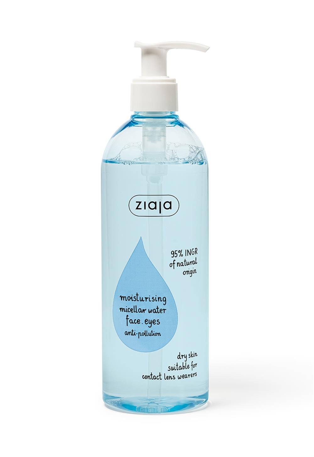 Ziaja Moisturizing Micellar Water for Face, Eyes and Lips 390ml - Chivela